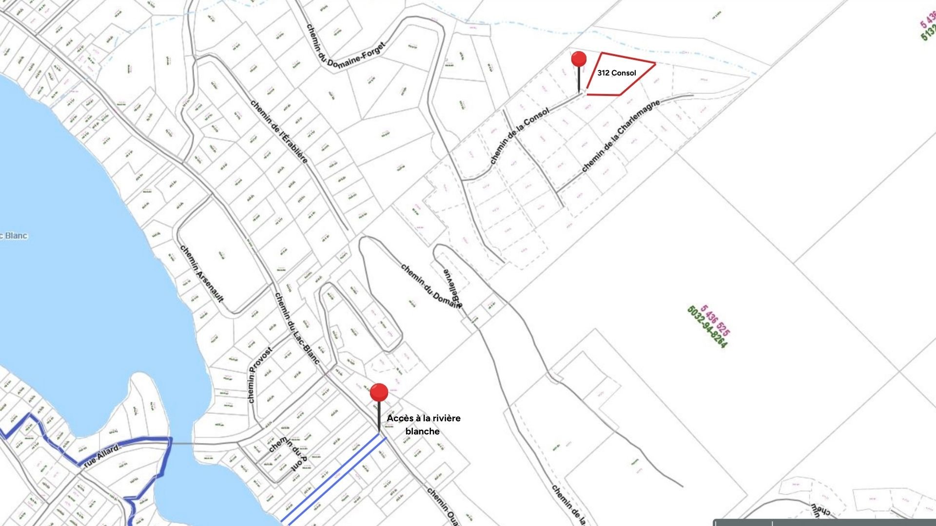 Accès au plan d'eau