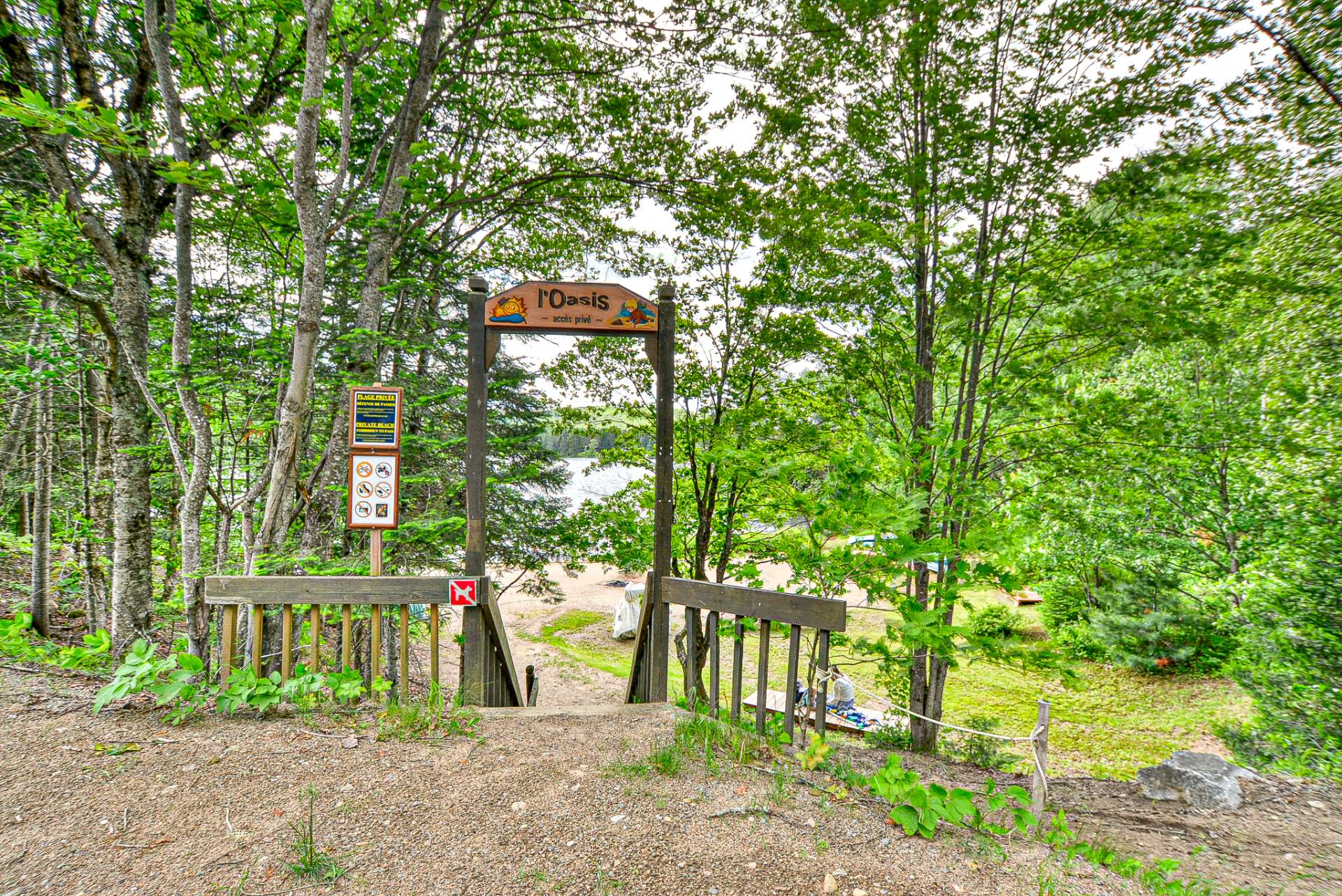 Photo - Accès au plan d'eau